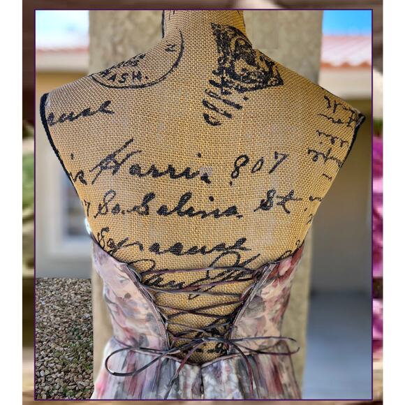 Lulu's Floral Strapless Maxi Dress - Picture 4 of 10